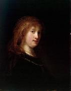 Rembrandt Peale Portrait of Saskia van Uylenburg oil